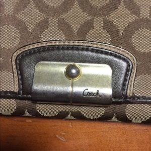 Coach tri-fold checkbook wallet